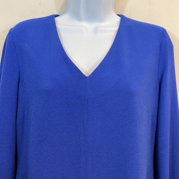 Just Taylor V-Neck Long Gathered Sleeve Dress  Size 4 - Picture 2 of 9